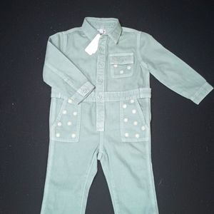 GYMBOREE CARGO SUIT W/FLOWERS  2Y